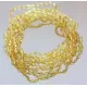 10 Unpolished Lemon BEANS Baby Baltic amber teething necklaces 33cm