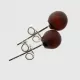 Raw Studs Baltic amber Silver Earrings