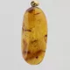 Baltic amber silver pendant w insect inclusion