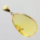 Drop Baltic amber pendulum pendant w insect inclusion