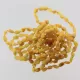 10 Raw Butter BEANS Baltic amber adult bracelets 19cm