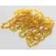 10 Raw Honey BAROQUE Baltic Amber Bracelet 19cm