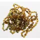 10 Raw Green BAROQUE Baltic amber teething bracelets 16cm