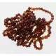 10 Raw Cognac BAROQUE Baltic Amber Bracelet 21cm