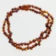2 BROQUE Baby teething Baltic amber necklaces 28cm