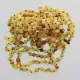 9 Raw Mix Baltic Amber Anklets 25cm