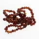 5 Raw Cognac BAROQUE Baltic amber teething bracelets 14cm