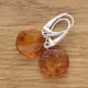 Cognac drops Baltic amber earrings