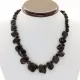 Leave shape cherry pieces Baltic amber choker 46cm