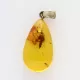 Glittering Carved Baltic Amber Pendant