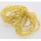 10 Raw Lemon BEANS Baltic amber adult bracelets 19cm
