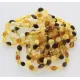 10 Raw Mix BEANS Baltic amber adult bracelets 19cm