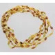 5 Raw Mix BEANS Baltic amber adult necklaces 50cm