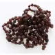 10 Raw Ruby BEANS Baltic amber adult bracelets 19cm