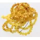10 Butter BAROQUE Baltic amber stretchy bracelets 19cm