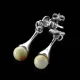 Milk Ball Baltic Amber Drop Dangle Earrings
