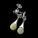 Milk Ball Baltic Amber Drop Dangle Earrings