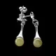 Milk Ball Baltic Amber Drop Dangle Earrings