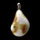 Free-shaped Milk Baltic Amber Silver Pendant