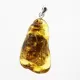 Free-form Natural Baltic Amber Silver Pendant