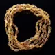 5 Big Honey Raw BEANS Baltic amber adult necklaces 45cm