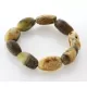 Large Raw Baltic amber beads stretch bracelet 20cm