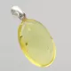 Baltic amber silver pendant w insect inclusion