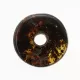 Donut shape Baltic amber pendant medallion