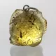 Green Baltic Amber figurine FISH Pendant Silver Charm