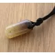 Natural Amber Pendant w Leather Cord