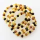 5 Raw Multi BAROQUE Baltic amber adult stretch bracelets 18cm