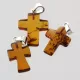 3 Baltic Amber Cross Silver Pendants