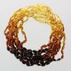 10 Rainbow BEANS Baby teething Baltic amber necklaces 33cm