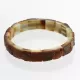 Rough Squares Baltic amber stretch bracelet 19cm