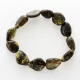Large Dark BEADS Baltic amber stretch bracelet 19cm