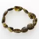 Large Dark BEADS Baltic amber stretch bracelet 19cm