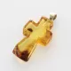 Honey Cross Baltic Amber Silver Pendant