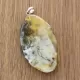 Free-form Natural Baltic Amber Silver Pendant