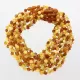 10 Multi Raw BAROQUE Baby teething Baltic amber necklaces 32cm