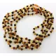 5 Raw Multi BAROQUE Baltic amber adult necklaces 53cm