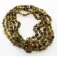 5 Green CHIPS Baltic amber necklaces 45cm
