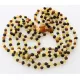 5 Raw Multi BAROQUE Baltic amber adult necklaces 53cm