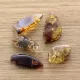 5 Baltic Amber figurine FISH Pendants Charms