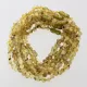 10 Raw Green BAROQUE Baltic amber teething necklaces 28cm