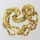 3 Big Green BAROQUE Baltic amber adult necklaces 51cm