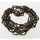 10 Small Dark BAROQUE Baltic amber adult necklaces 46cm