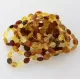 10 Raw Mix BEANS Baltic amber stretch bracelet 19cm