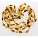 5 Raw Mix BEANS Baltic amber adult necklaces 52cm