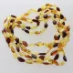 5 Multi BEANS Baltic amber adult necklaces 45cm