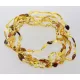 5 Mix BEANS Baltic amber adult necklaces 45cm